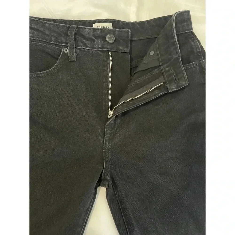 Aritzia Sunday Best‎ Zola Mom Jean Size 6 Black High Rise Tapered Leg